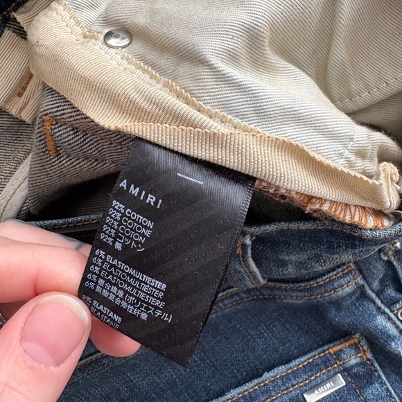 SOLD-Amiri slash jeans in classic deep indigo - Picture 8 of 9